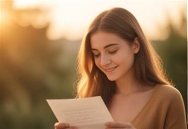 Entregar una carta a mi hija.