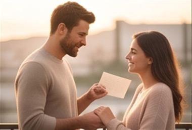 Entregar una carta a mi pareja.